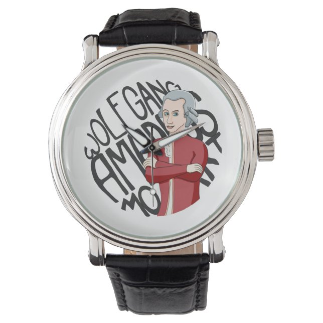 Wolfgang Amadeus Mozart Horloge (Voorkant)