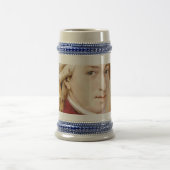 Wolfgang Amadeus Mozart im Aquarell Stil Bierpul (Center)