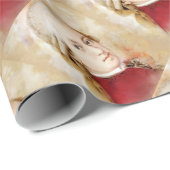 Wolfgang Amadeus Mozart im Aquarell Stil Cadeaupapier (Rol Hoek)