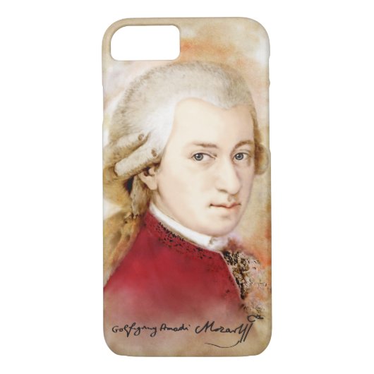 Wolfgang Amadeus Mozart im Aquarell Stil Case-Mate iPhone Case (Achterkant)