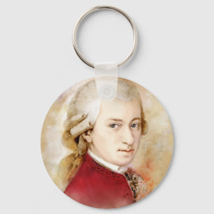 Wolfgang Amadeus Mozart im Aquarell Stil Sleutelhanger