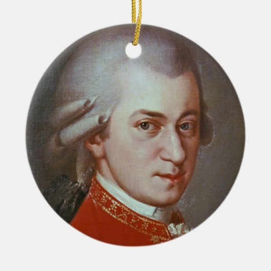 Wolfgang Amadeus Mozart Keramisch Ornament (Voorkant)