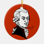 Wolfgang Amadeus Mozart Keramisch Ornament (Voorkant)