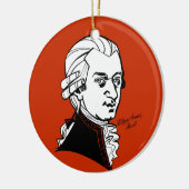 Wolfgang Amadeus Mozart Keramisch Ornament (Links)
