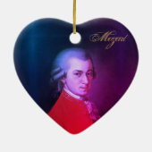 Wolfgang Amadeus Mozart Keramisch Ornament (Achterkant)