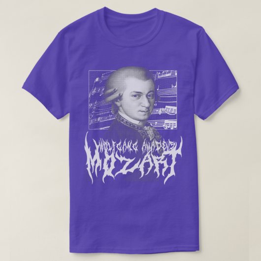 Wolfgang Amadeus Mozart Metal T-shirt (Design voorkant)