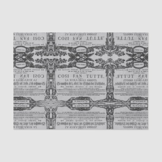 ♥ Wolfgang Amadeus Mozart Oper Cosi fan tutte Tissuepapier (Voorkant)