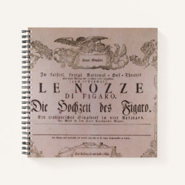 Wolfgang Amadeus Mozart, Oper - Le nozze di Figaro Notitieboek