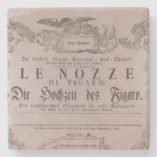 Wolfgang Amadeus Mozart, Oper – Le nozze di Figaro Stenen Onderzetter (Voorkant)