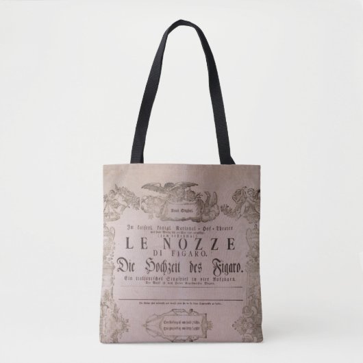 Wolfgang Amadeus Mozart, Oper – Le nozze di Figaro Tote Bag (Voorkant)