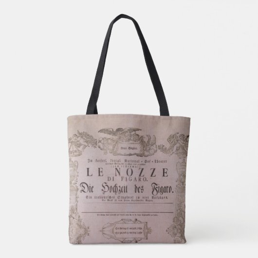 Wolfgang Amadeus Mozart, Oper – Le nozze di Figaro Tote Bag (Achterkant)