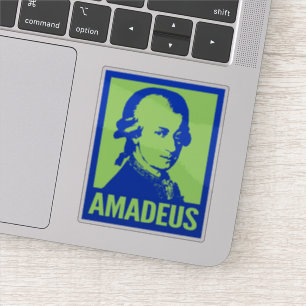 Wolfgang Amadeus Mozart Pop Art Custom Cut Vinyl Sticker