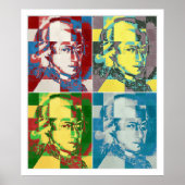 Wolfgang Amadeus Mozart pop Poster (Voorkant)