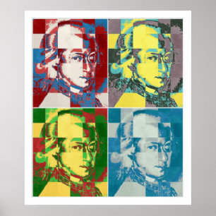 Wolfgang Amadeus Mozart pop Poster