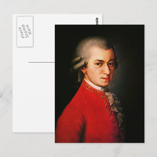 Wolfgang Amadeus Mozart portret Briefkaart (Voorkant / Achterkant)
