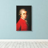 Wolfgang Amadeus Mozart portret Canvas Afdruk (Insitu (Houten vloer))