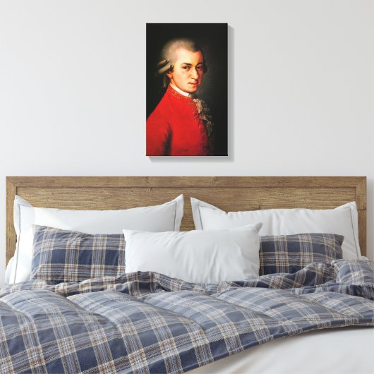Wolfgang Amadeus Mozart portret Canvas Afdruk (Insitu (Slaapkamer))