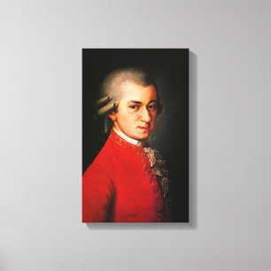Wolfgang Amadeus Mozart portret Canvas Afdruk