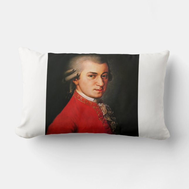 Wolfgang Amadeus Mozart portret Kussen (Voorkant)