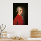 Wolfgang Amadeus Mozart Portret Poster (Keuken)