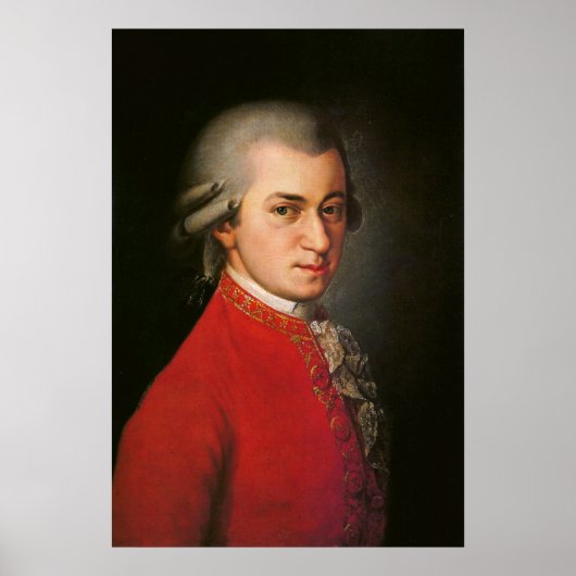 Wolfgang Amadeus Mozart Portret Poster (Voorkant)