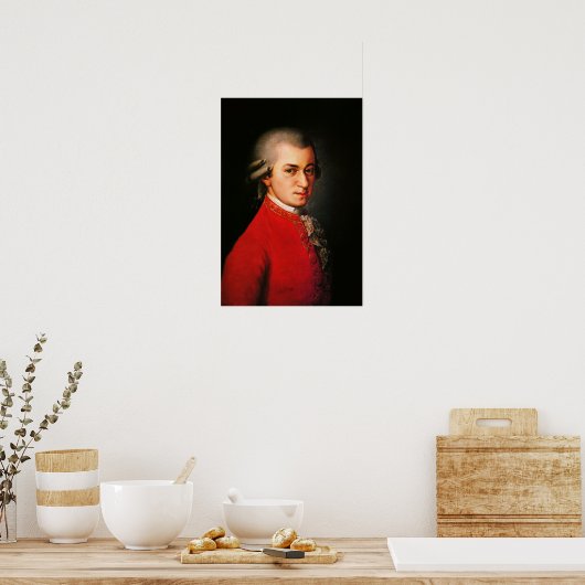 Wolfgang Amadeus Mozart portret Poster (Keuken)