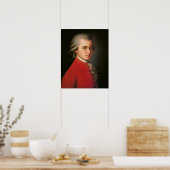 Wolfgang Amadeus Mozart Portret Poster (Keuken)