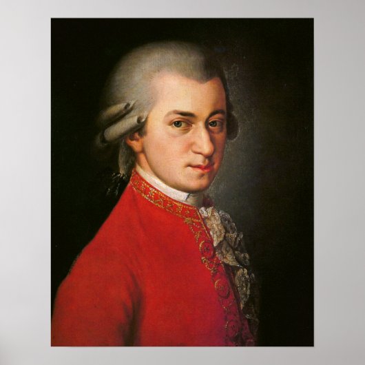 Wolfgang Amadeus Mozart Portret Poster (Voorkant)