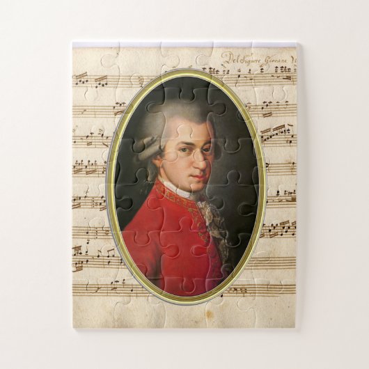 Wolfgang Amadeus Mozart Portret Puzzle Legpuzzel (Verticaal)