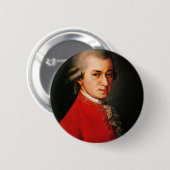Wolfgang Amadeus Mozart portret Ronde Button 5,7 Cm (Voorkant /achterkant)