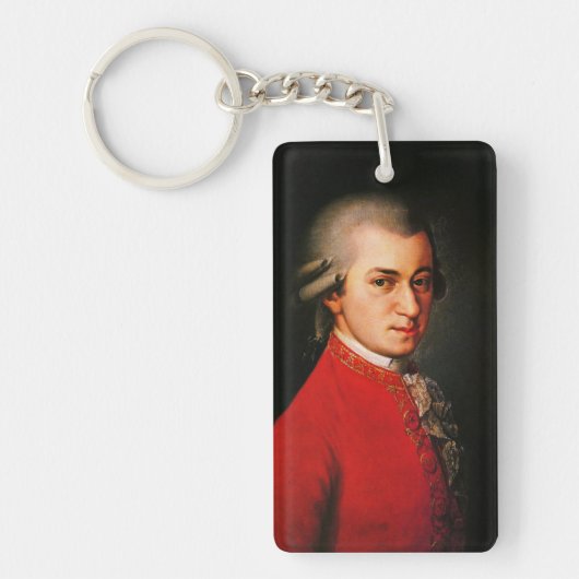 Wolfgang Amadeus Mozart portret Sleutelhanger (Voorkant)