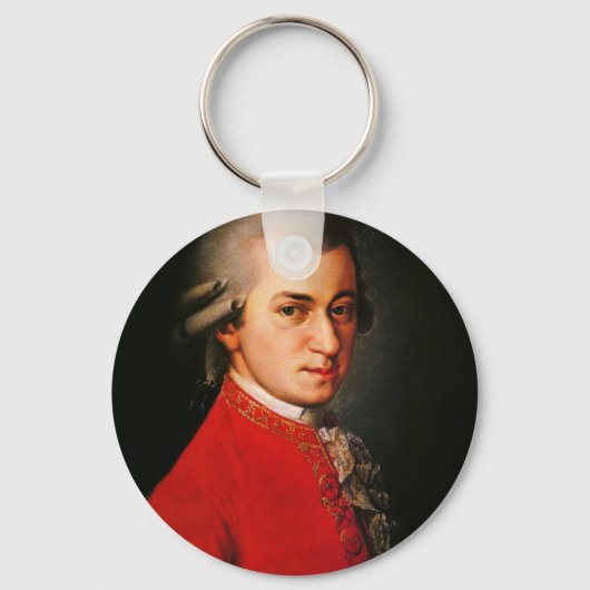 Wolfgang Amadeus Mozart portret Sleutelhanger (Voorkant)