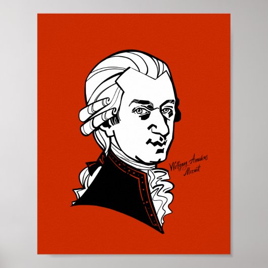 Wolfgang Amadeus Mozart Poster (Voorkant)