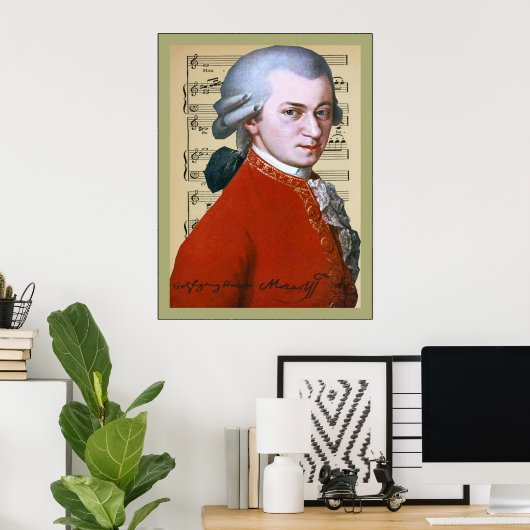 Wolfgang Amadeus Mozart Poster (Thuiskantoor)
