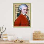 Wolfgang Amadeus Mozart Poster (Keuken)