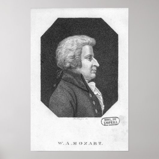 Wolfgang Amadeus Mozart Poster (Voorkant)