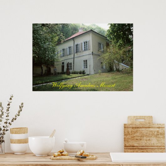 Wolfgang Amadeus Mozart Poster (Keuken)