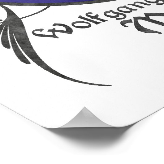 Wolfgang Amadeus Mozart Poster (Hoek)