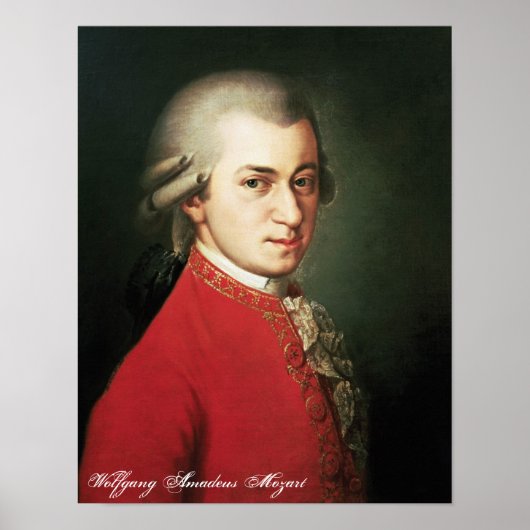 Wolfgang Amadeus Mozart print (Voorkant)
