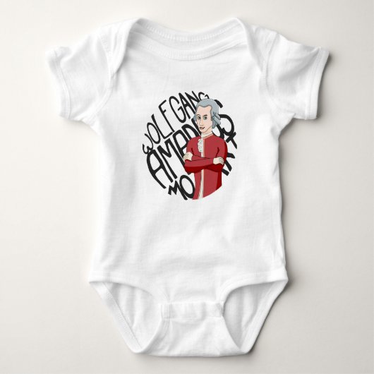 Wolfgang Amadeus Mozart Romper (Voorkant)