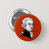 Wolfgang Amadeus Mozart Ronde Button 5,7 Cm (Voorkant /achterkant)
