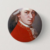 Wolfgang Amadeus Mozart Ronde Button 5,7 Cm (Voorkant)