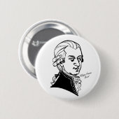 Wolfgang Amadeus Mozart Ronde Button 5,7 Cm (Voorkant /achterkant)
