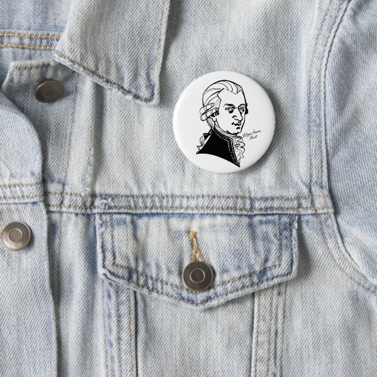 Wolfgang Amadeus Mozart Ronde Button 5,7 Cm (In situ)