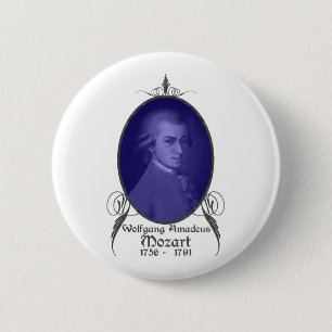 Wolfgang Amadeus Mozart Ronde Button 5,7 Cm