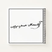 Wolfgang Amadeus Mozart signatuur Notitieboek (Achterkant)