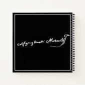 Wolfgang Amadeus Mozart signatuur Notitieboek (Achterkant)