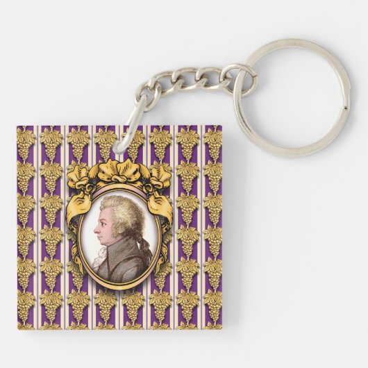 Wolfgang Amadeus Mozart Sleutelhanger (Achterkant)