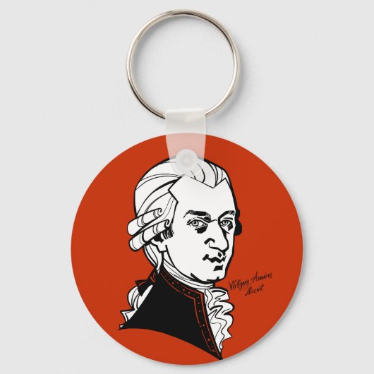 Wolfgang Amadeus Mozart Sleutelhanger (Voorkant)
