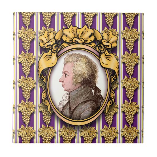 Wolfgang Amadeus Mozart Tegeltje (Voorkant)